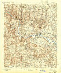 Batesville Arkansas Historical topographic map, 1:125000 scale, 30 X 30 Minute, Year 1891