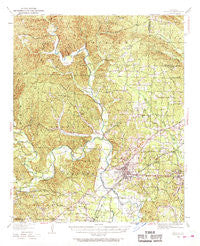 Benton Arkansas Historical topographic map, 1:62500 scale, 15 X 15 Minute, Year 1938