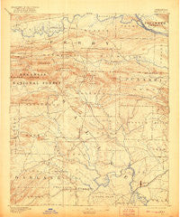 Benton Arkansas Historical topographic map, 1:125000 scale, 30 X 30 Minute, Year 1894