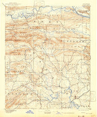 Benton Arkansas Historical topographic map, 1:125000 scale, 30 X 30 Minute, Year 1894
