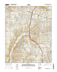 Bentonville South Arkansas Current topographic map, 1:24000 scale, 7.5 X 7.5 Minute, Year 2014