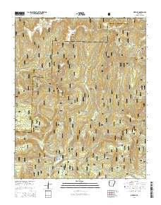 Bidville Arkansas Current topographic map, 1:24000 scale, 7.5 X 7.5 Minute, Year 2014