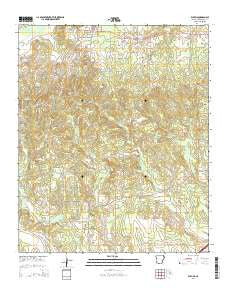 Blevins Arkansas Current topographic map, 1:24000 scale, 7.5 X 7.5 Minute, Year 2014