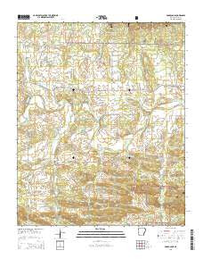 Board Camp Arkansas Current topographic map, 1:24000 scale, 7.5 X 7.5 Minute, Year 2014
