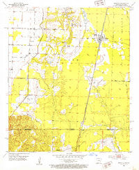 Bradley Arkansas Historical topographic map, 1:24000 scale, 7.5 X 7.5 Minute, Year 1952