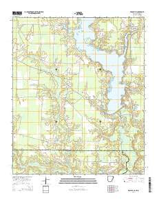 Bradley SE Arkansas Current topographic map, 1:24000 scale, 7.5 X 7.5 Minute, Year 2014