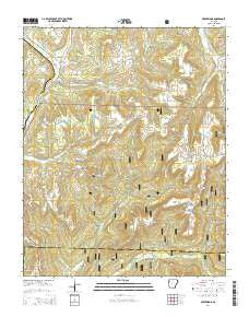 Brentwood Arkansas Current topographic map, 1:24000 scale, 7.5 X 7.5 Minute, Year 2014