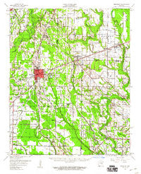 Brinkley Arkansas Historical topographic map, 1:62500 scale, 15 X 15 Minute, Year 1958
