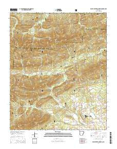 Brushy Creek Mountain Arkansas Current topographic map, 1:24000 scale, 7.5 X 7.5 Minute, Year 2014