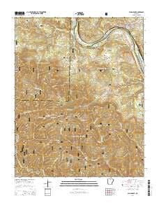 Calico Rock Arkansas Current topographic map, 1:24000 scale, 7.5 X 7.5 Minute, Year 2014
