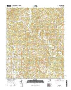 Camp Arkansas Current topographic map, 1:24000 scale, 7.5 X 7.5 Minute, Year 2014