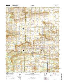 Charleston Arkansas Current topographic map, 1:24000 scale, 7.5 X 7.5 Minute, Year 2014
