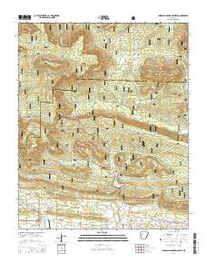 Chickalah Mountain West Arkansas Current topographic map, 1:24000 scale, 7.5 X 7.5 Minute, Year 2014