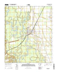 Clarendon Arkansas Current topographic map, 1:24000 scale, 7.5 X 7.5 Minute, Year 2014