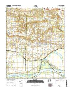 Coal Hill Arkansas Current topographic map, 1:24000 scale, 7.5 X 7.5 Minute, Year 2014