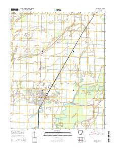 Corning Arkansas Current topographic map, 1:24000 scale, 7.5 X 7.5 Minute, Year 2014