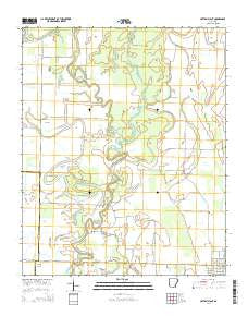 Cotton Plant Arkansas Current topographic map, 1:24000 scale, 7.5 X 7.5 Minute, Year 2014