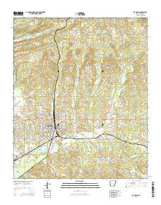 De Queen Arkansas Current topographic map, 1:24000 scale, 7.5 X 7.5 Minute, Year 2014