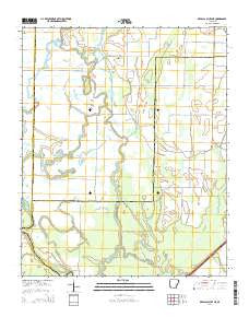 De Valls Bluff NE Arkansas Current topographic map, 1:24000 scale, 7.5 X 7.5 Minute, Year 2014