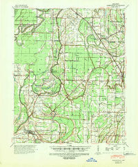Deckerville Arkansas Historical topographic map, 1:62500 scale, 15 X 15 Minute, Year 1940