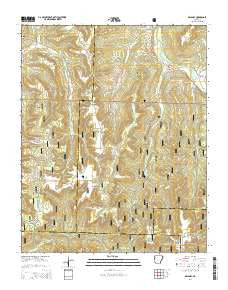 Delaney Arkansas Current topographic map, 1:24000 scale, 7.5 X 7.5 Minute, Year 2014
