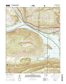 Delaware Arkansas Current topographic map, 1:24000 scale, 7.5 X 7.5 Minute, Year 2014