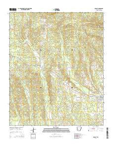 Delight Arkansas Current topographic map, 1:24000 scale, 7.5 X 7.5 Minute, Year 2014