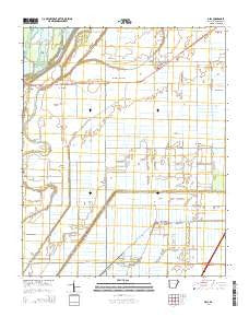 Dell Arkansas Current topographic map, 1:24000 scale, 7.5 X 7.5 Minute, Year 2014