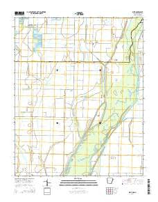 Dixie Arkansas Current topographic map, 1:24000 scale, 7.5 X 7.5 Minute, Year 2014