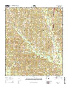 Doddridge Arkansas Current topographic map, 1:24000 scale, 7.5 X 7.5 Minute, Year 2014