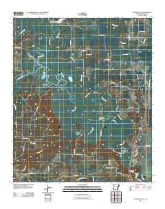 Doddridge NW Arkansas Historical topographic map, 1:24000 scale, 7.5 X 7.5 Minute, Year 2011