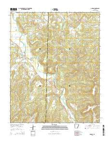 Durham Arkansas Current topographic map, 1:24000 scale, 7.5 X 7.5 Minute, Year 2014
