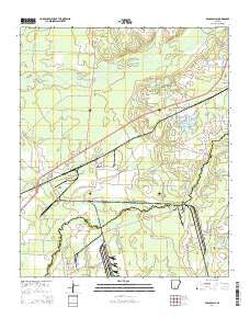 Eagle Mills Arkansas Current topographic map, 1:24000 scale, 7.5 X 7.5 Minute, Year 2014