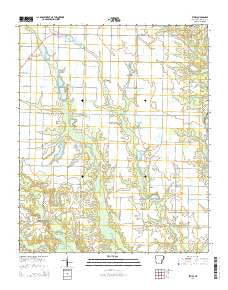 Ethel Arkansas Current topographic map, 1:24000 scale, 7.5 X 7.5 Minute, Year 2014