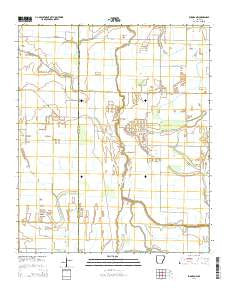 Eudora NW Arkansas Current topographic map, 1:24000 scale, 7.5 X 7.5 Minute, Year 2014