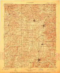 Fayetteville Arkansas Historical topographic map, 1:125000 scale, 30 X 30 Minute, Year 1901