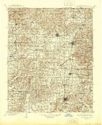 Fayetteville Arkansas Historical topographic map, 1:125000 scale, 30 X 30 Minute, Year 1901