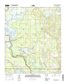 Felsenthal Dam Arkansas Current topographic map, 1:24000 scale, 7.5 X 7.5 Minute, Year 2014