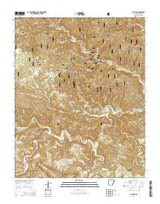 Fiftysix Arkansas Current topographic map, 1:24000 scale, 7.5 X 7.5 Minute, Year 2014
