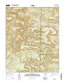 Floral Arkansas Current topographic map, 1:24000 scale, 7.5 X 7.5 Minute, Year 2014