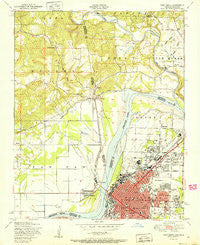 Fort Smith Arkansas Historical topographic map, 1:24000 scale, 7.5 X 7.5 Minute, Year 1951