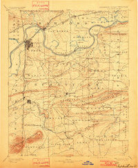 Fort Smith Arkansas Historical topographic map, 1:125000 scale, 30 X 30 Minute, Year 1890