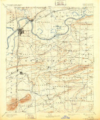 Fort Smith Arkansas Historical topographic map, 1:125000 scale, 30 X 30 Minute, Year 1890