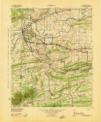 Fort Smith Arkansas Historical topographic map, 1:125000 scale, 30 X 30 Minute, Year 1943