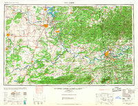 Fort Smith Oklahoma Historical topographic map, 1:250000 scale, 1 X 2 Degree, Year 1967