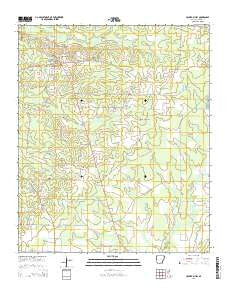 Fountain Hill Arkansas Current topographic map, 1:24000 scale, 7.5 X 7.5 Minute, Year 2014