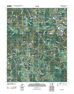 Franklin Arkansas Historical topographic map, 1:24000 scale, 7.5 X 7.5 Minute, Year 2011
