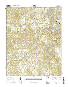 Franklin Arkansas Current topographic map, 1:24000 scale, 7.5 X 7.5 Minute, Year 2014