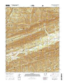 Freedom Mountain Arkansas Current topographic map, 1:24000 scale, 7.5 X 7.5 Minute, Year 2014