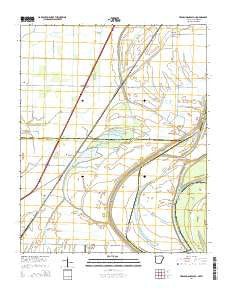 Frenchmans Bayou Arkansas Current topographic map, 1:24000 scale, 7.5 X 7.5 Minute, Year 2014